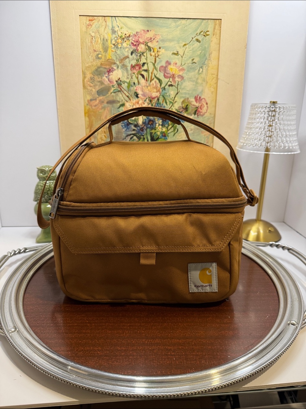 Carhartt Brown Two-Compartment Lunch Cooler